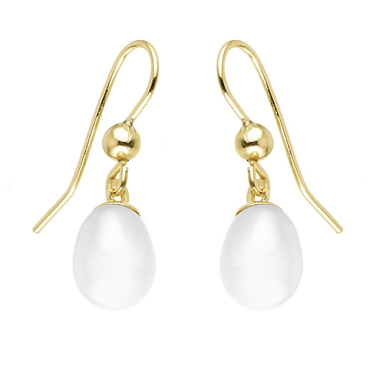 9ct Gold Cultured Freshwater Pearl Drop Earrings H.Samuel