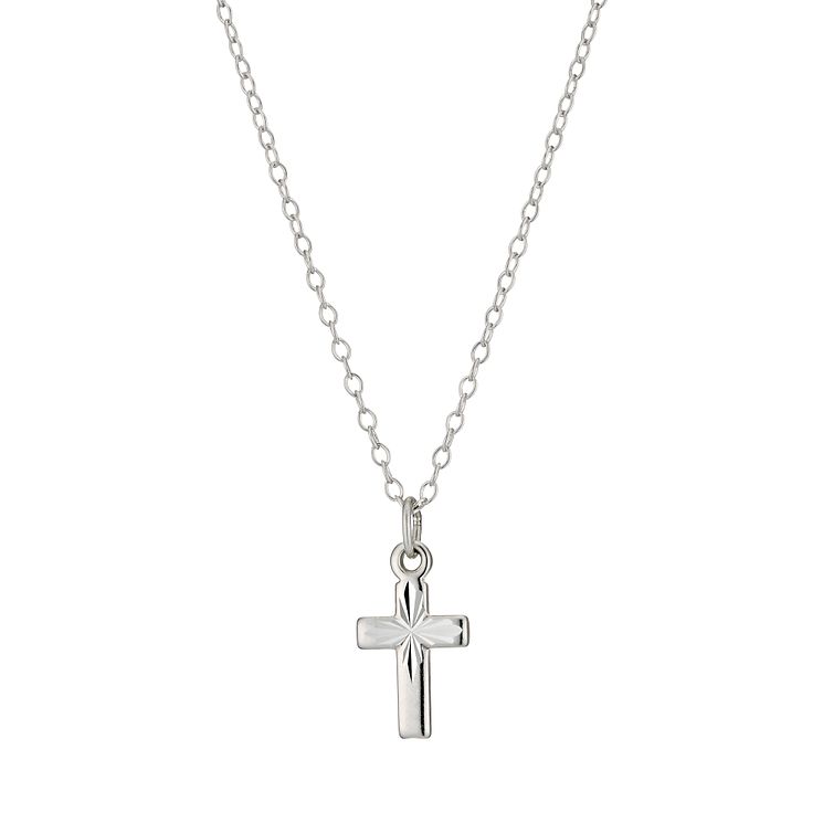Silver Children's Cross Pendant H.Samuel