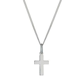 mini cross necklace silver