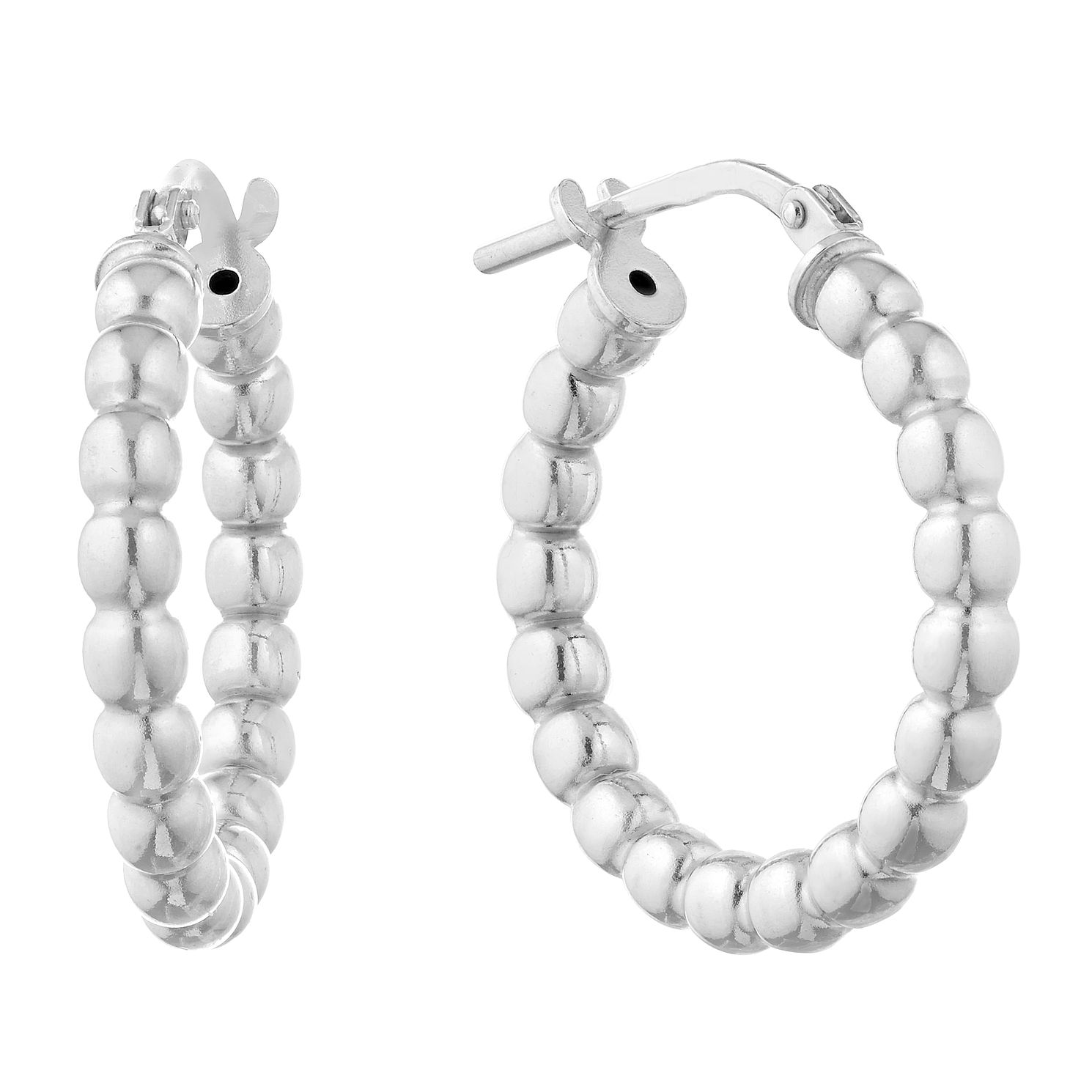 Silver Ball Hoop Earrings Ernest Jones