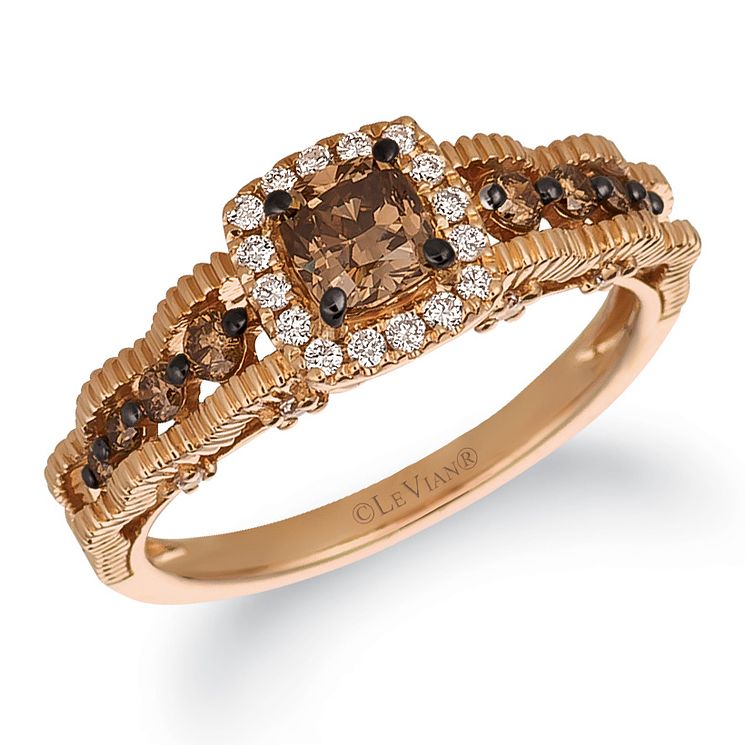 Le Vian 14ct Strawberry Gold 0 51ct Chocolate Diamond Ring Ernest Jones