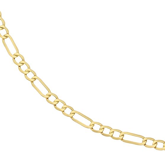 9ct Yellow Gold 22 Inch Figaro Chain- H 