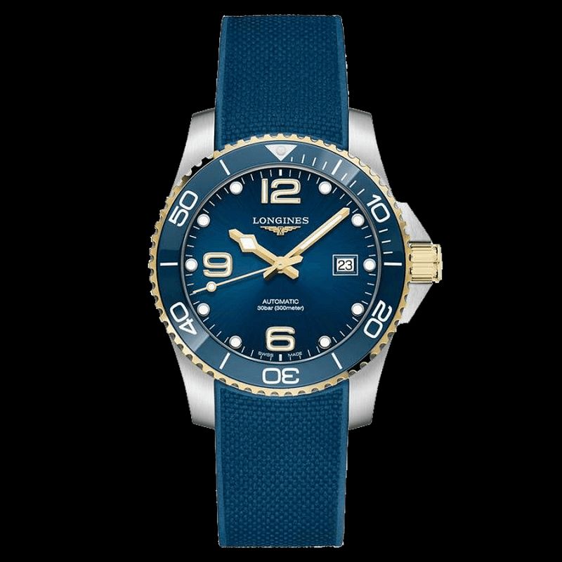 Blue Rubber Strap Watch 