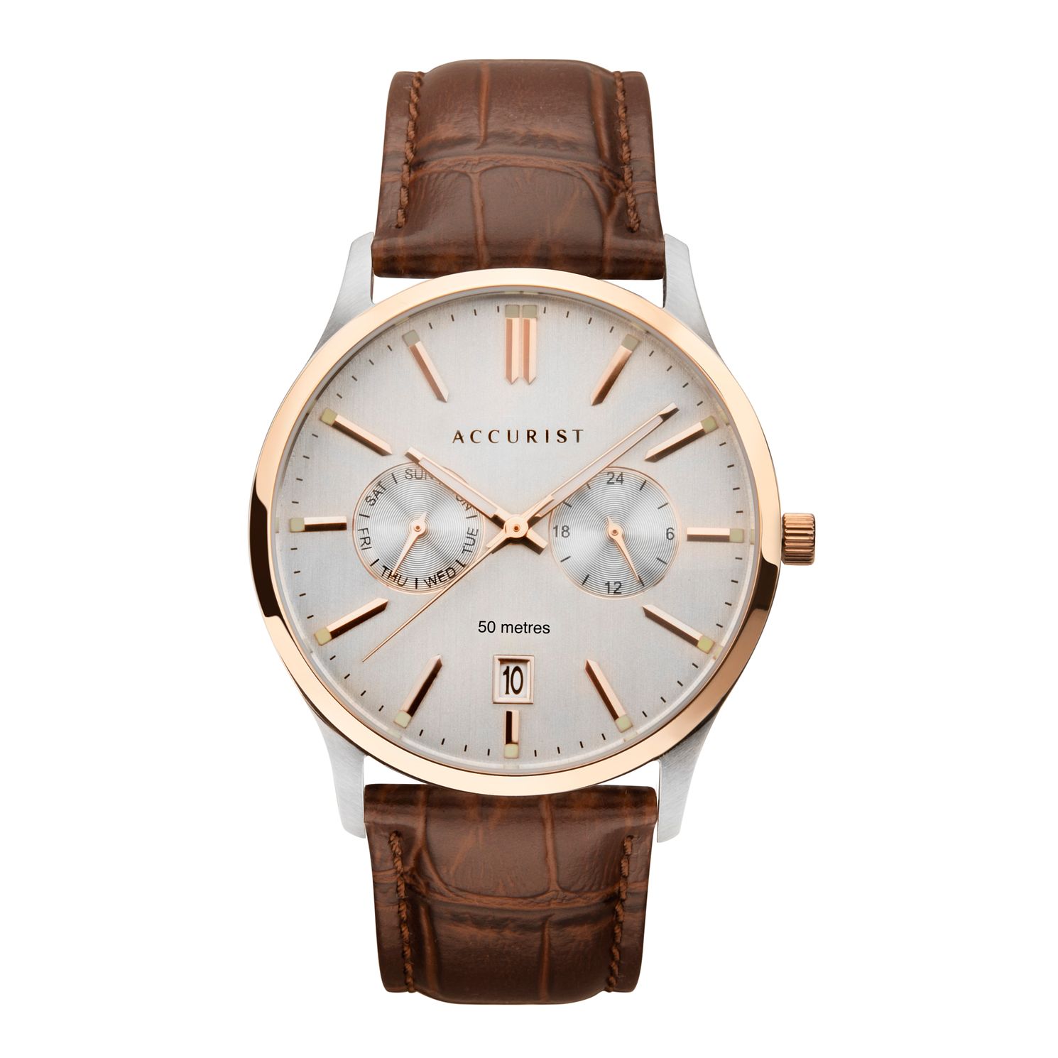 Brown Leather Strap Watch 