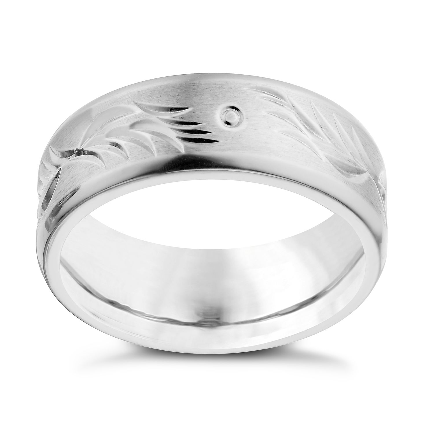 Titanium Patterned Ring | H.Samuel