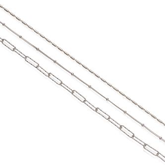 Sterling Silver Set of 3 Chains (16 