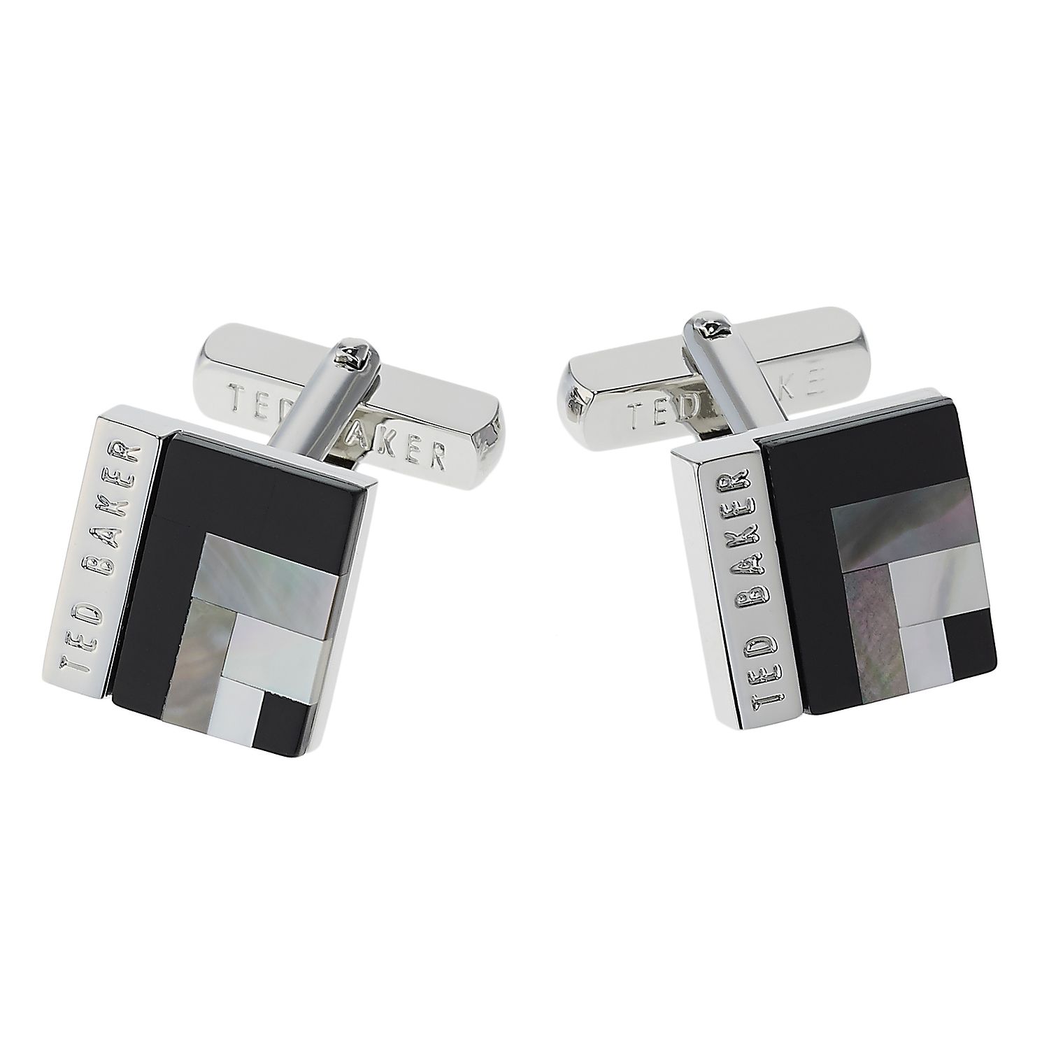 Ted Baker Brass Burro Art Deco Square Cufflinks Ernest Jones