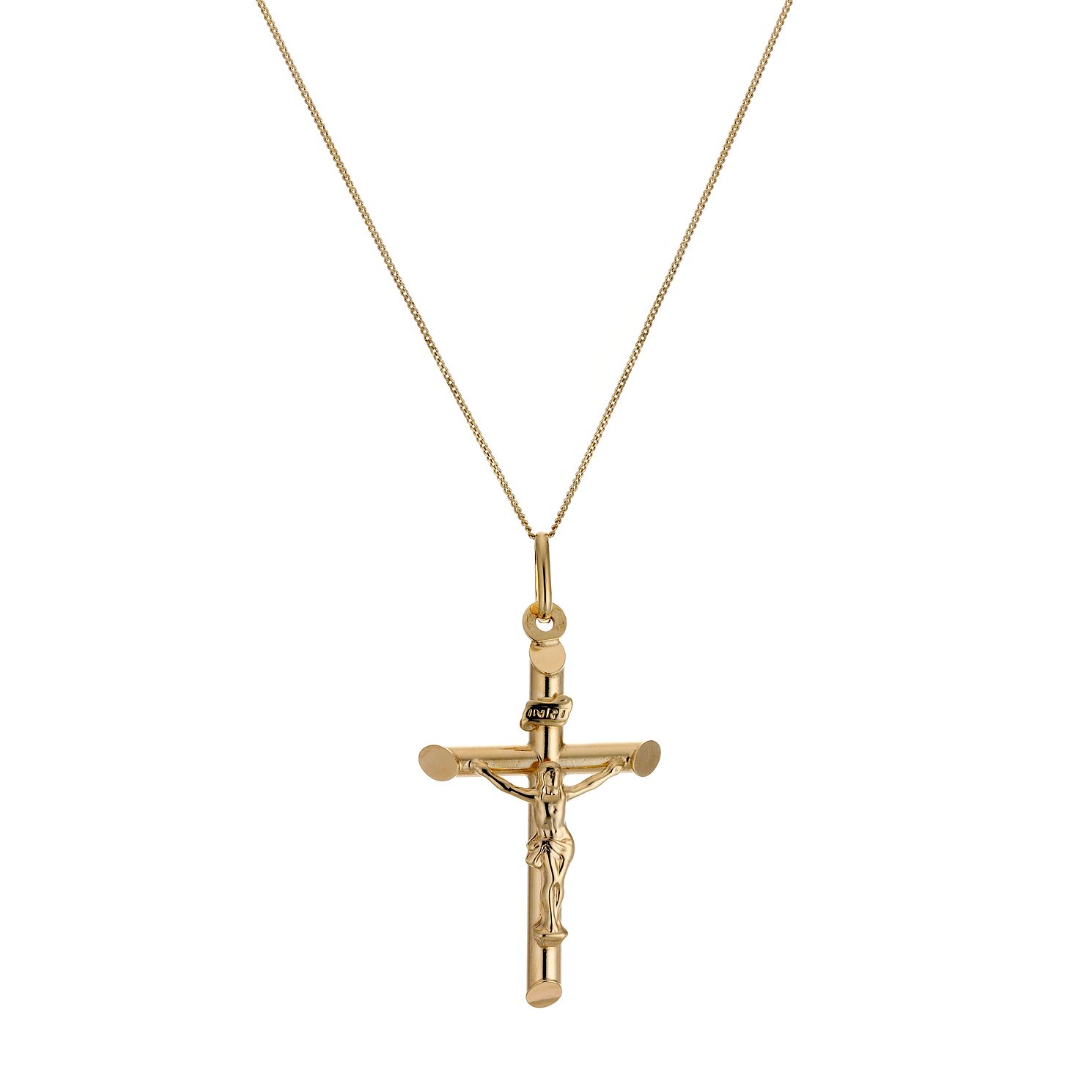 9ct gold crucifix necklace