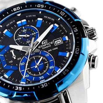 Stainless Steel \u0026 Blue Dial Watch 