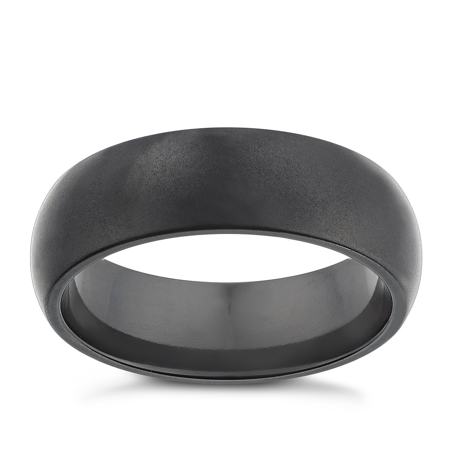 Men's Black Titanium Ring- Ernest Jones