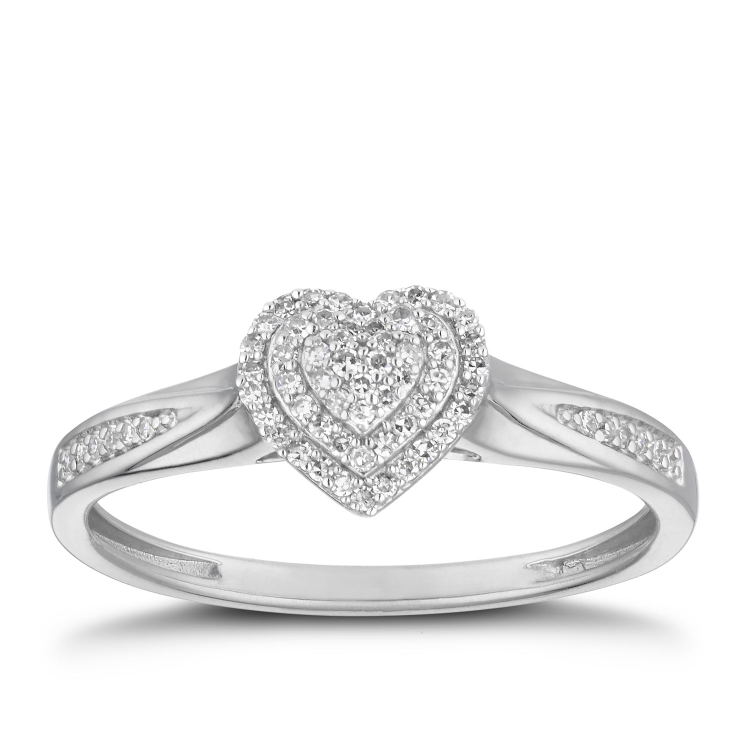 silver diamond ring