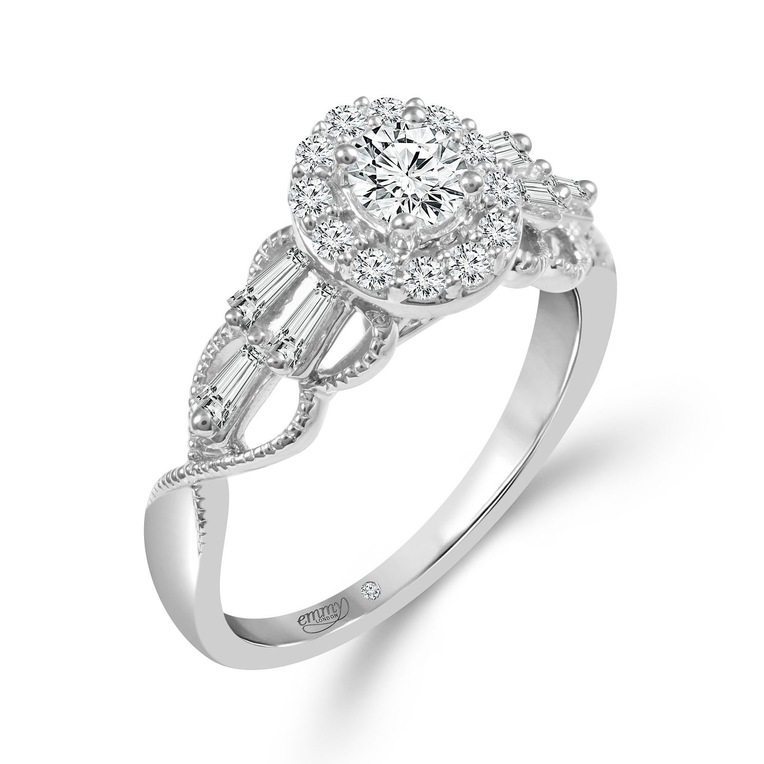 Emmy London 18ct White Gold 2/3ct Diamond Ring | H.Samuel