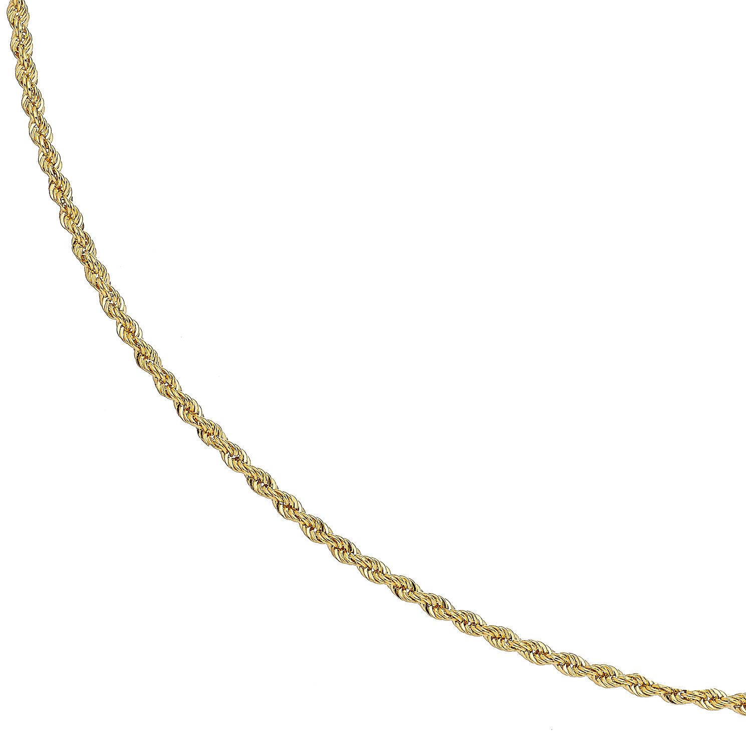 9ct Yellow Gold 18 Inch Rope Chain