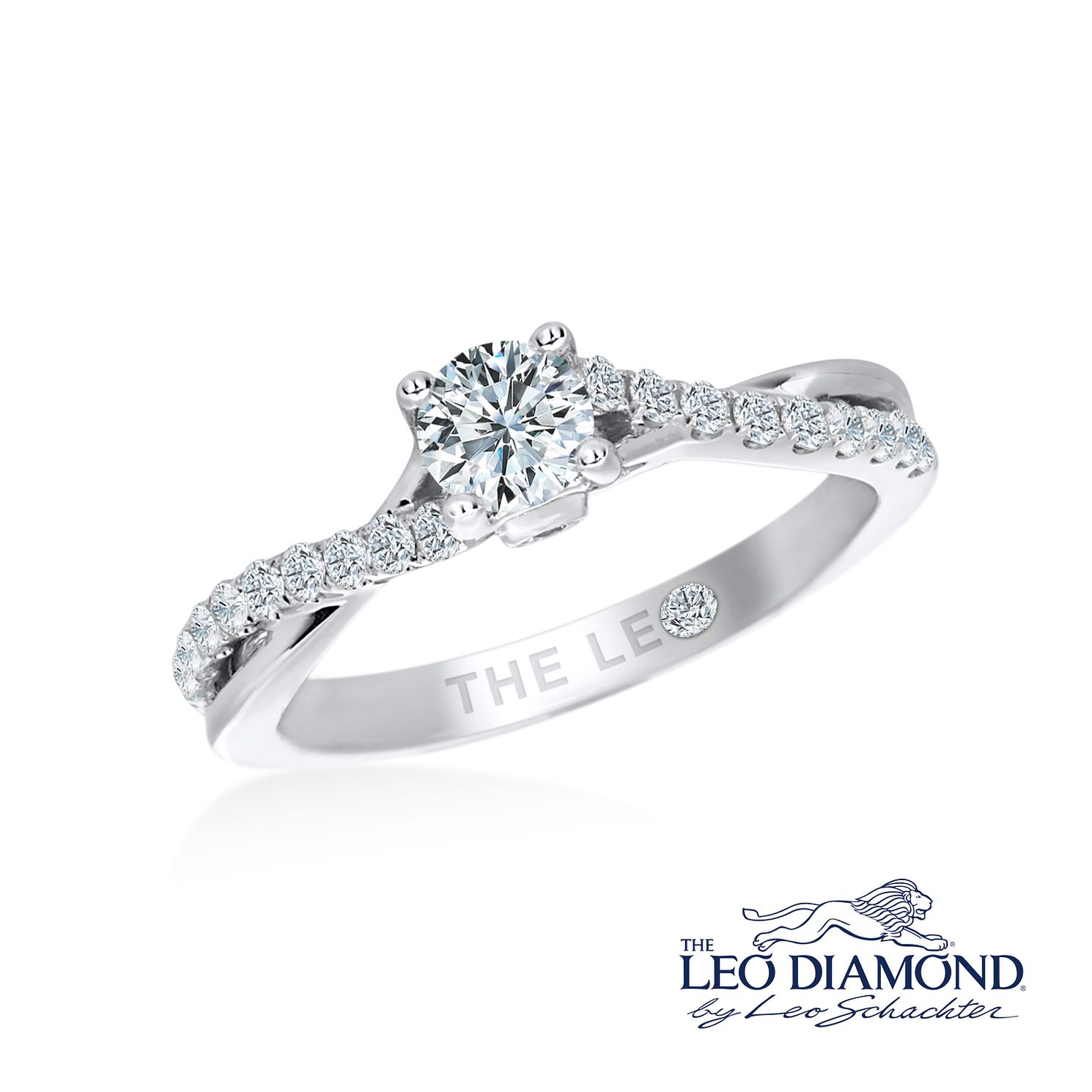 Leo Diamond 18ct White Gold 2/3ct Diamond Ring Ernest Jones