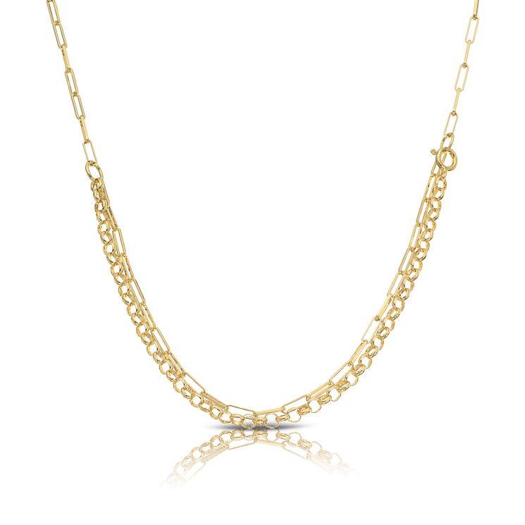 9ct Yellow Gold Panther Chain 15inch + 