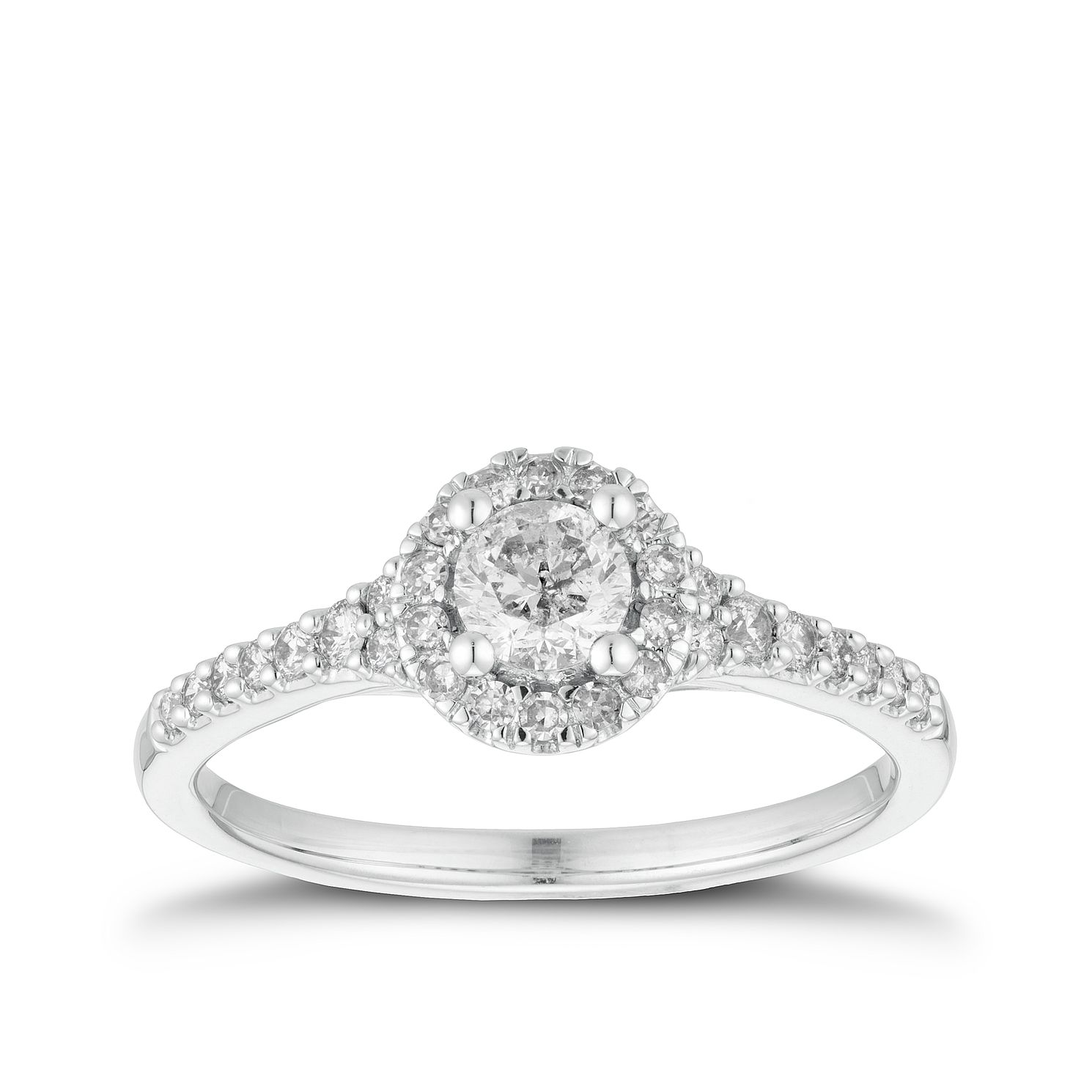 18ct white gold ring with diamonds