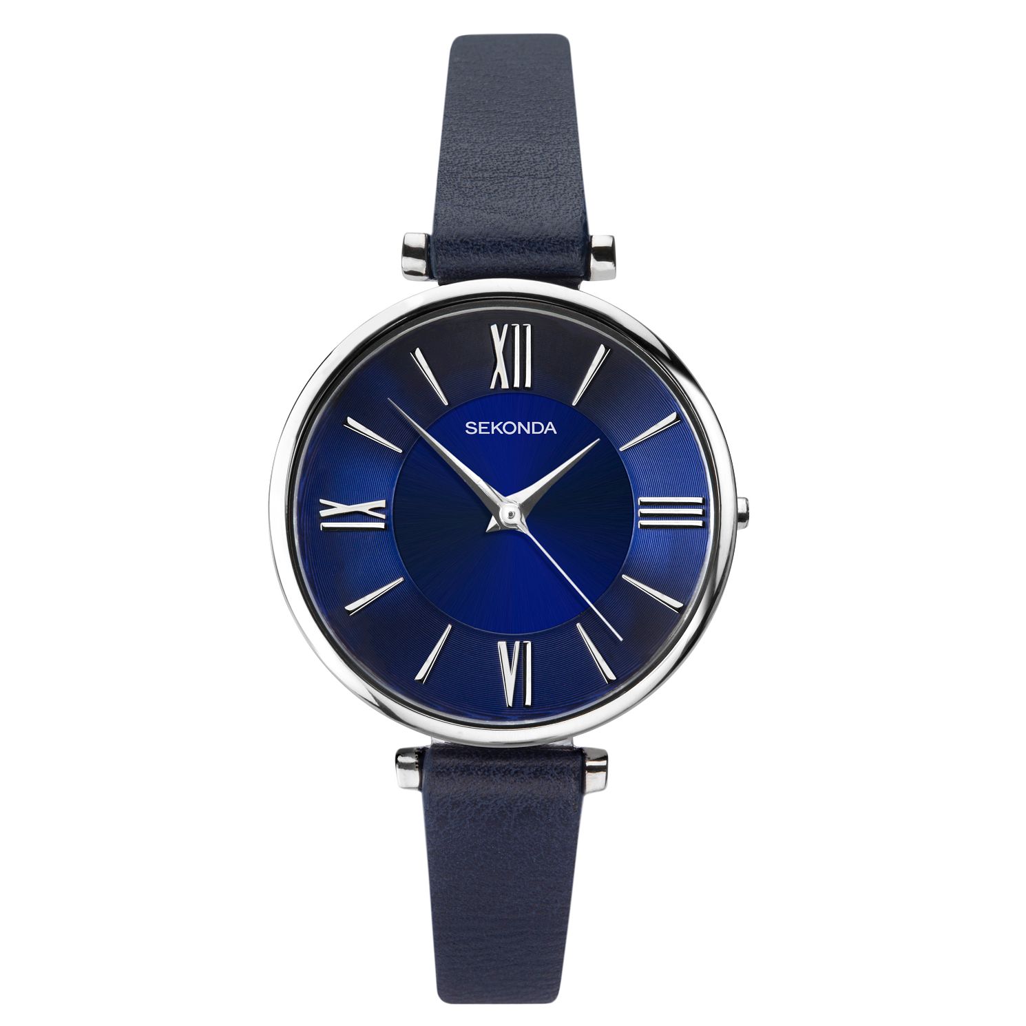 Sekonda Editions Ladies' Blue Sunray Leather Strap Watch | H.Samuel