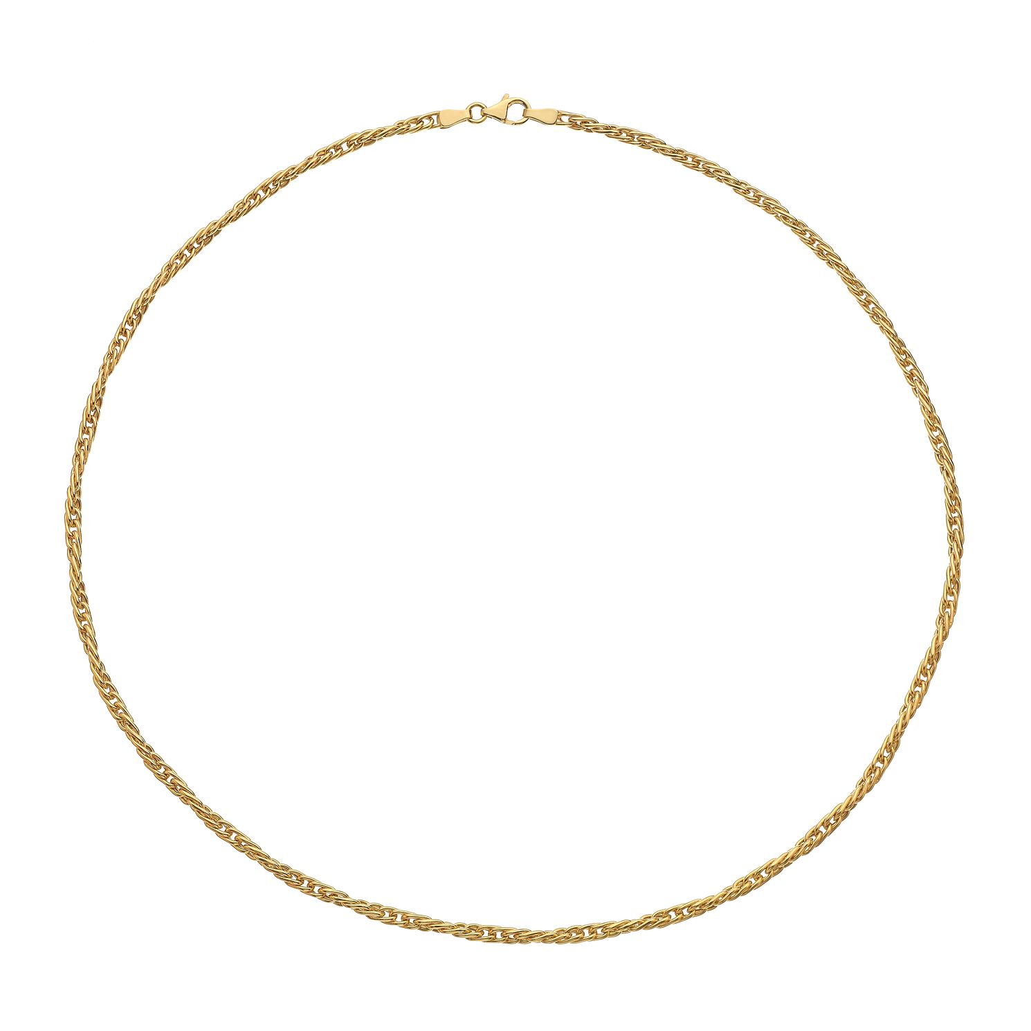 9ct Yellow Gold Twist Chain Necklace 