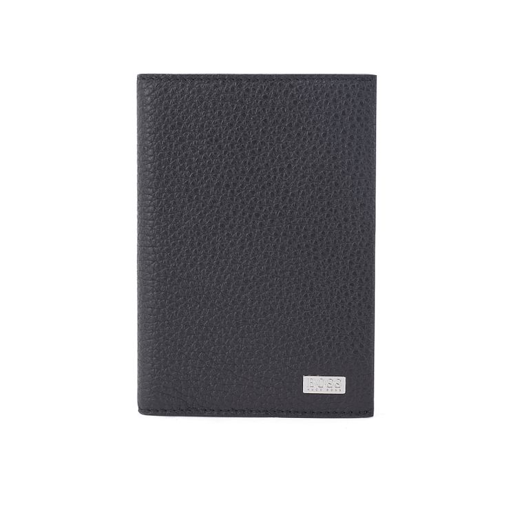 BOSS Crosstown Men's Navy Leather Passport Holder