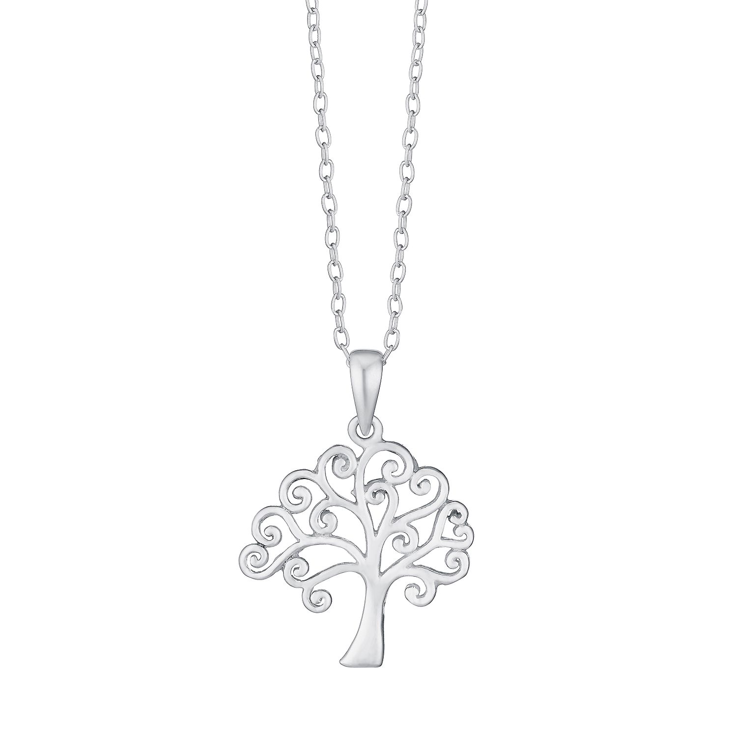 Lovebirds with Zirconia - 925 Sterling Silver Necklace With Stones