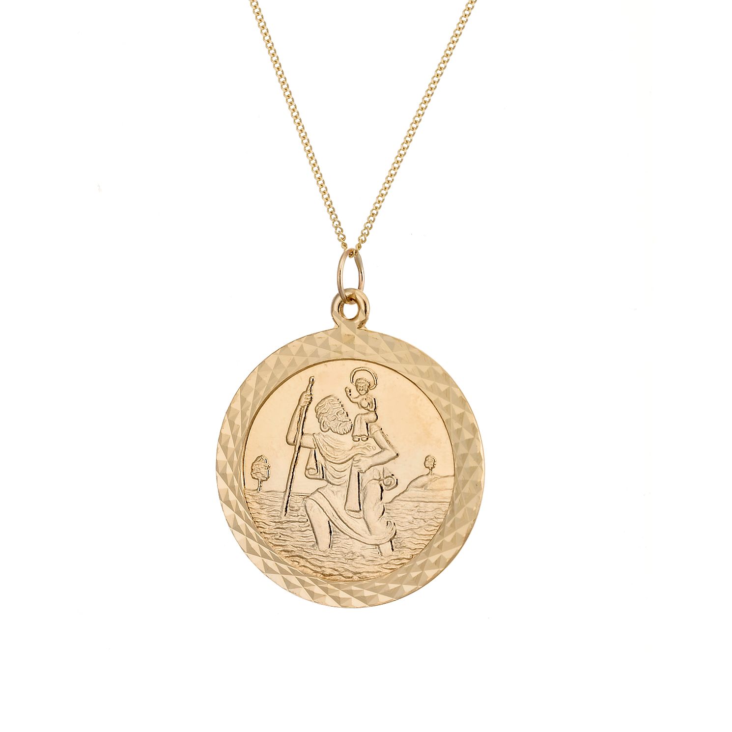 Roseberys London | A 9ct gold St. Christopher and chain, the St.