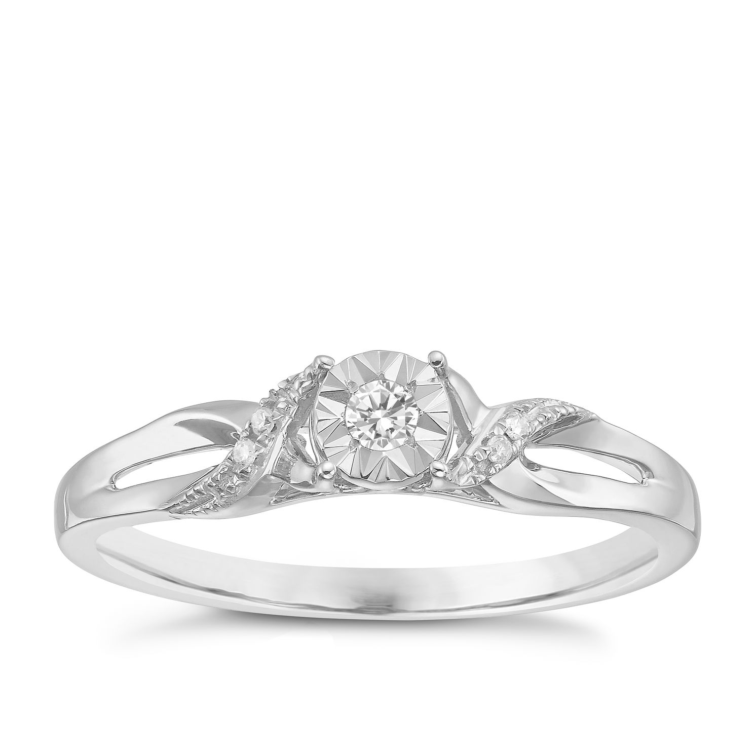 h samuel white gold diamond ring