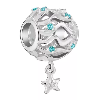Chamilia Womens Shimmering Scales Bead Charm Teal