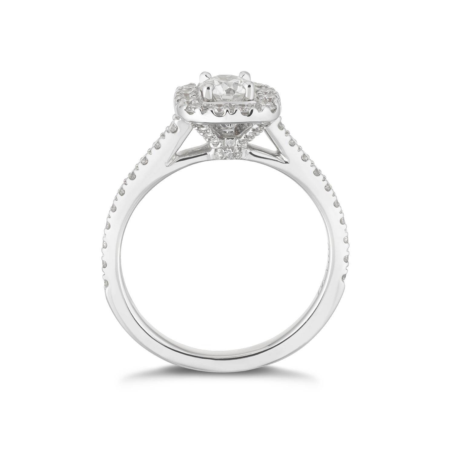 Neil Lane Platinum Gold 0.75ct Diamond Halo Ring Ernest