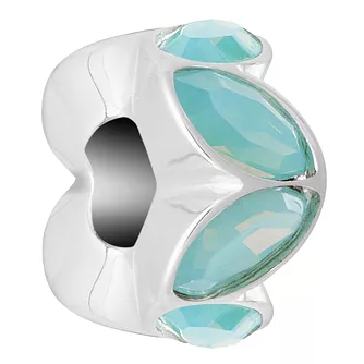 Chamilia Womens Shimmering Scales Bead Charm Teal
