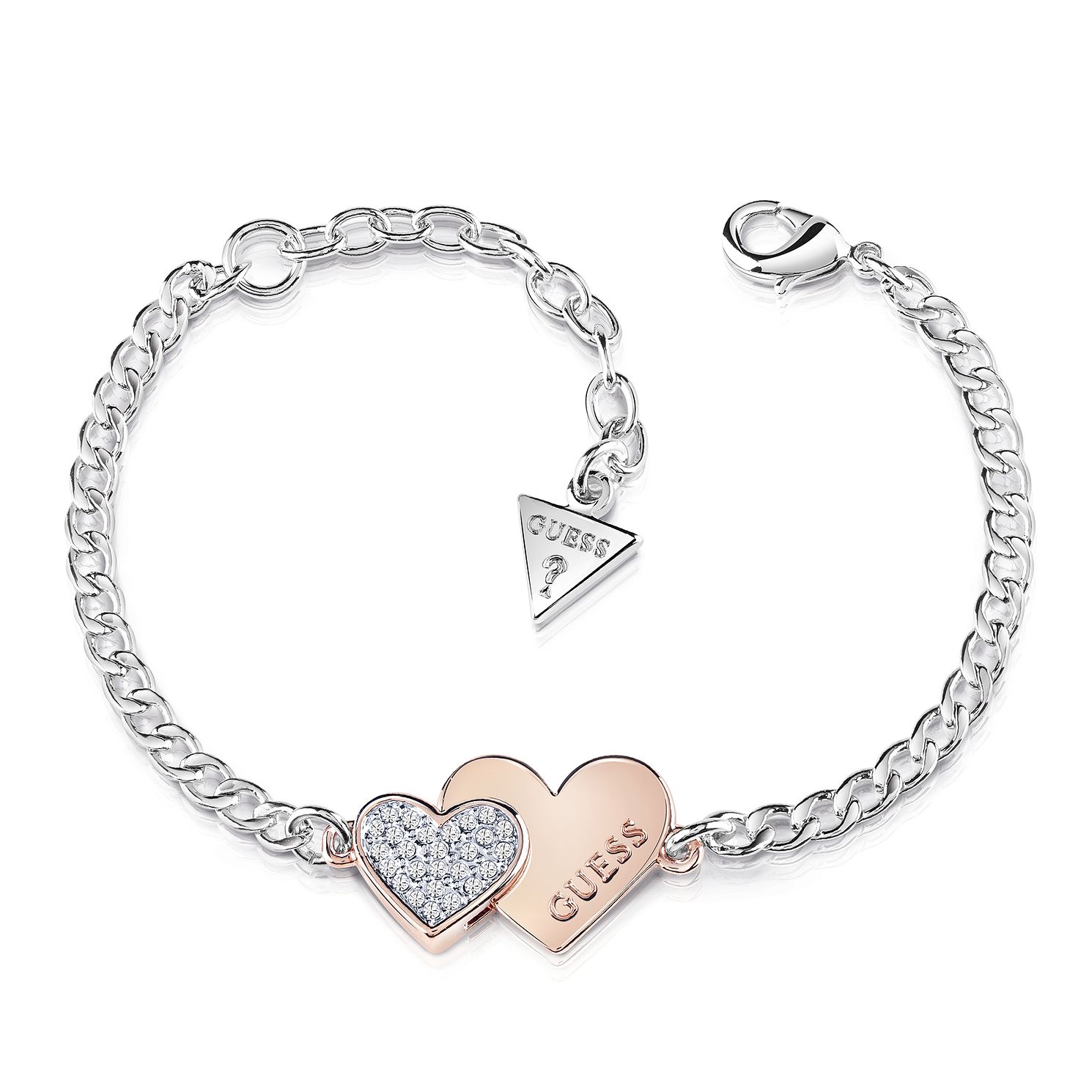 guess heart charm bracelet