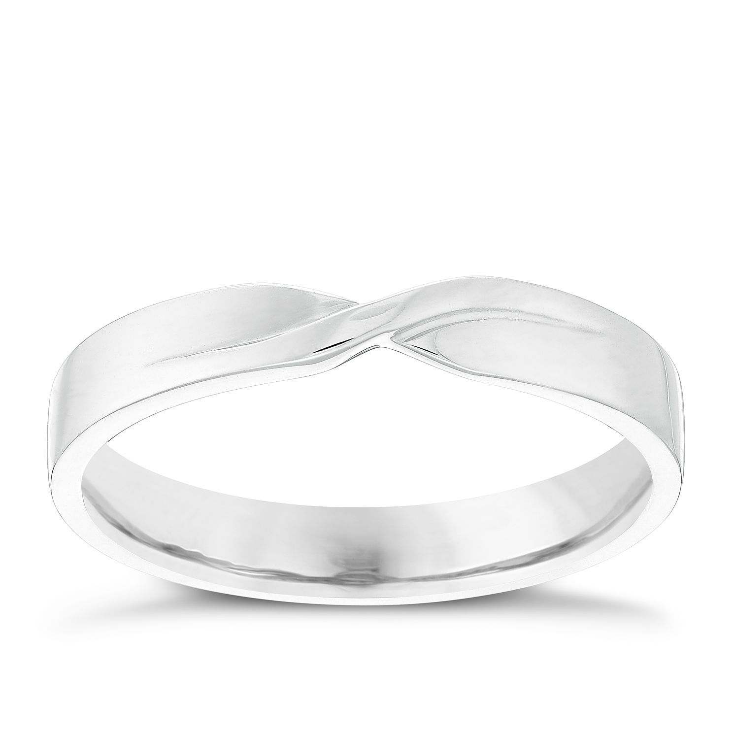 plain white gold ring