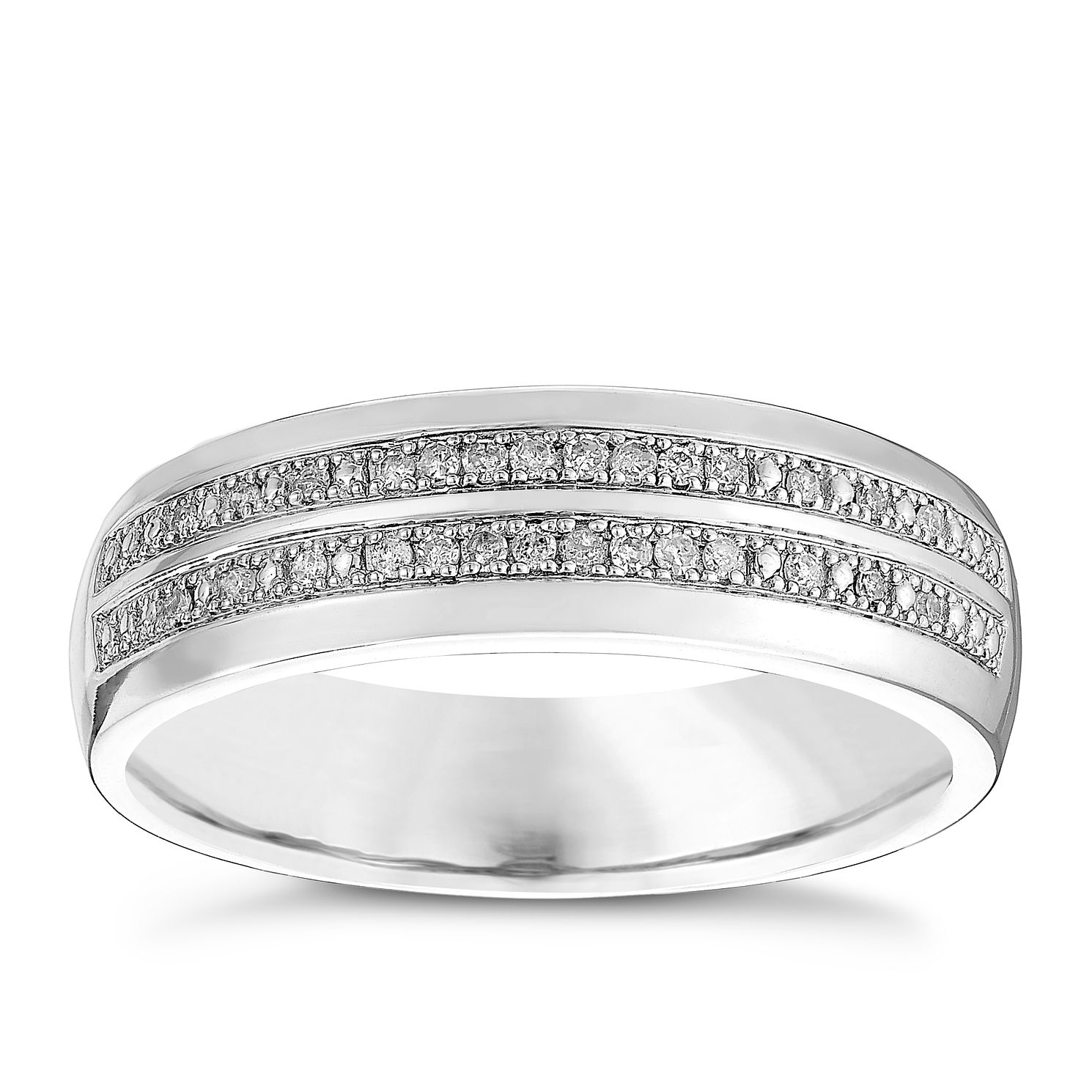 mens white gold diamond ring