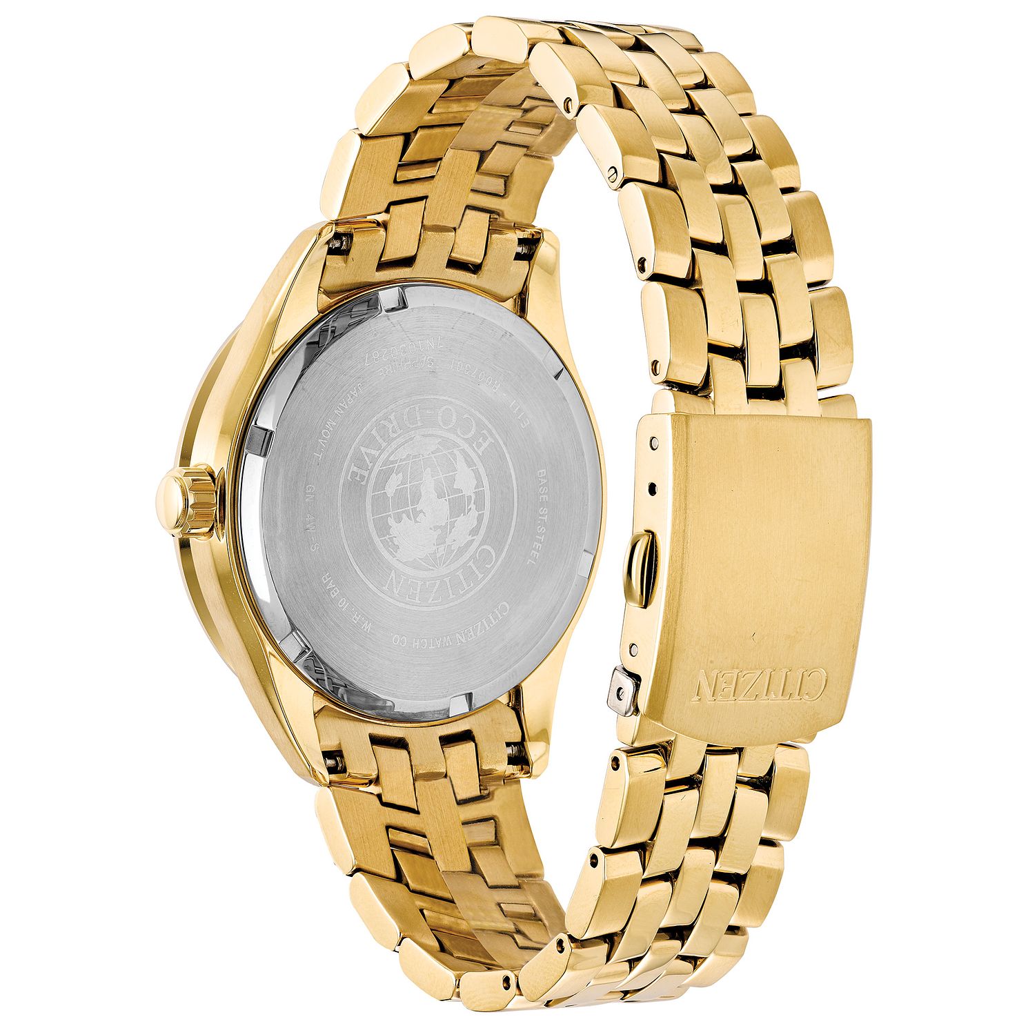 Citizen Eco-Drive Men's Corso Diamond Dial Gold Tone Watch- H.Samuel