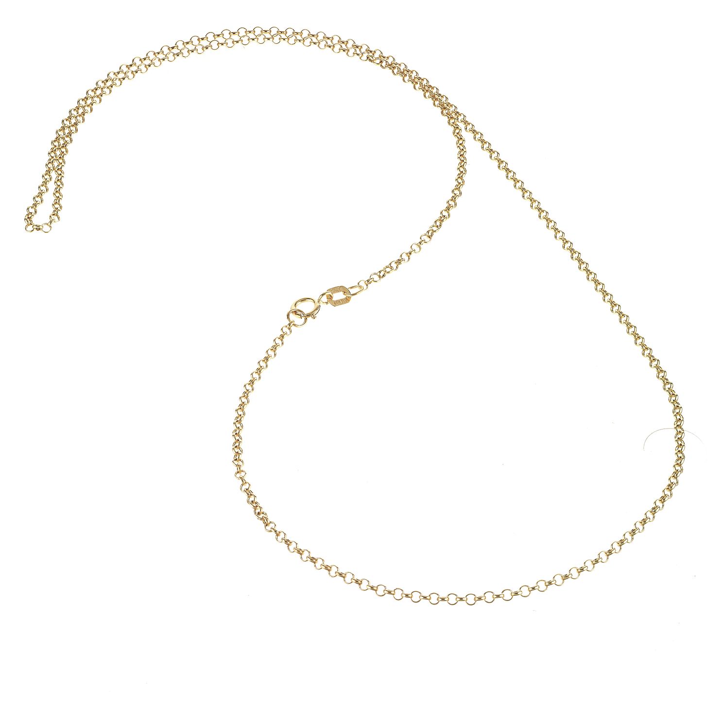 9ct Yellow 20 Gold Belcher Necklace Hsamuel