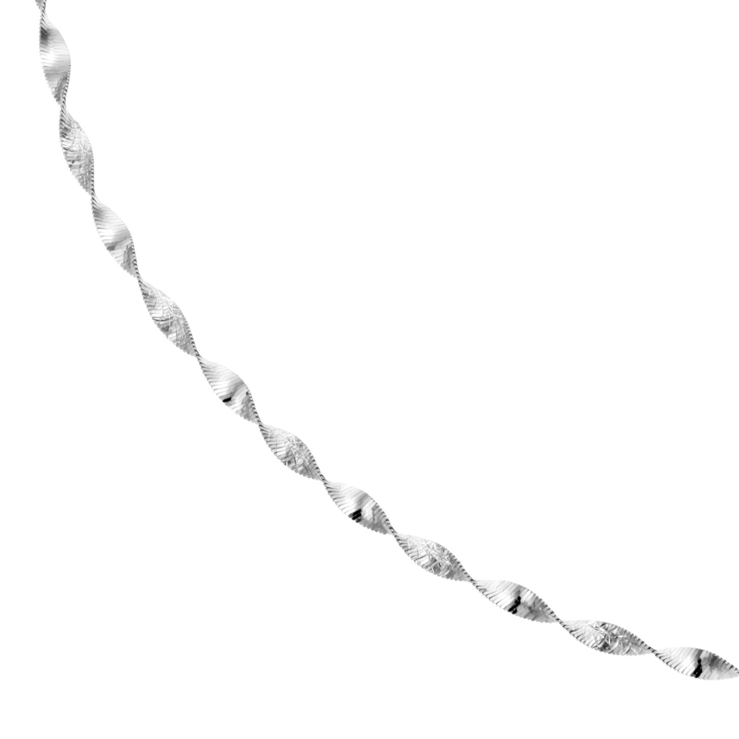 9ct White Gold Twist Necklace Ernest Jones
