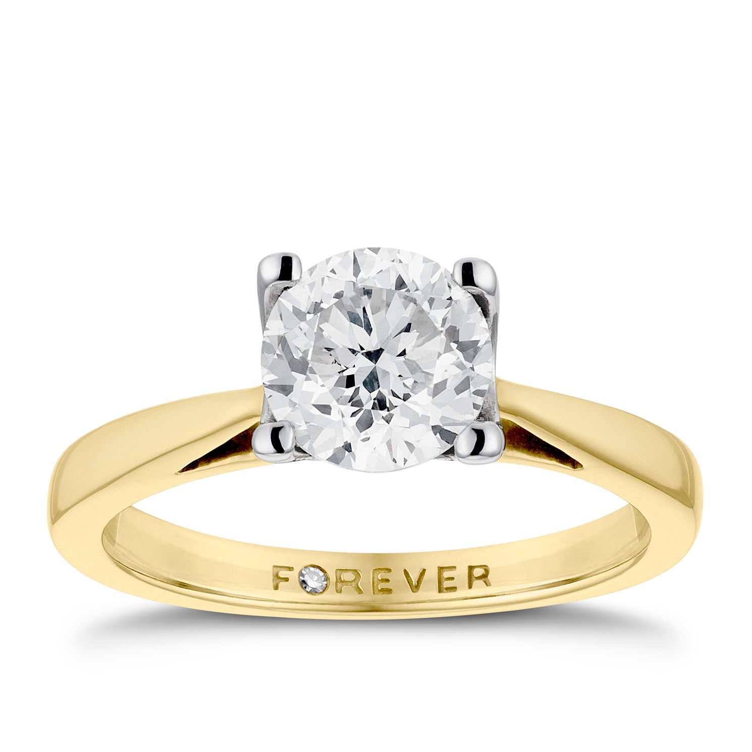 18ct Gold 1 Carat Forever Diamond Ring | H.Samuel