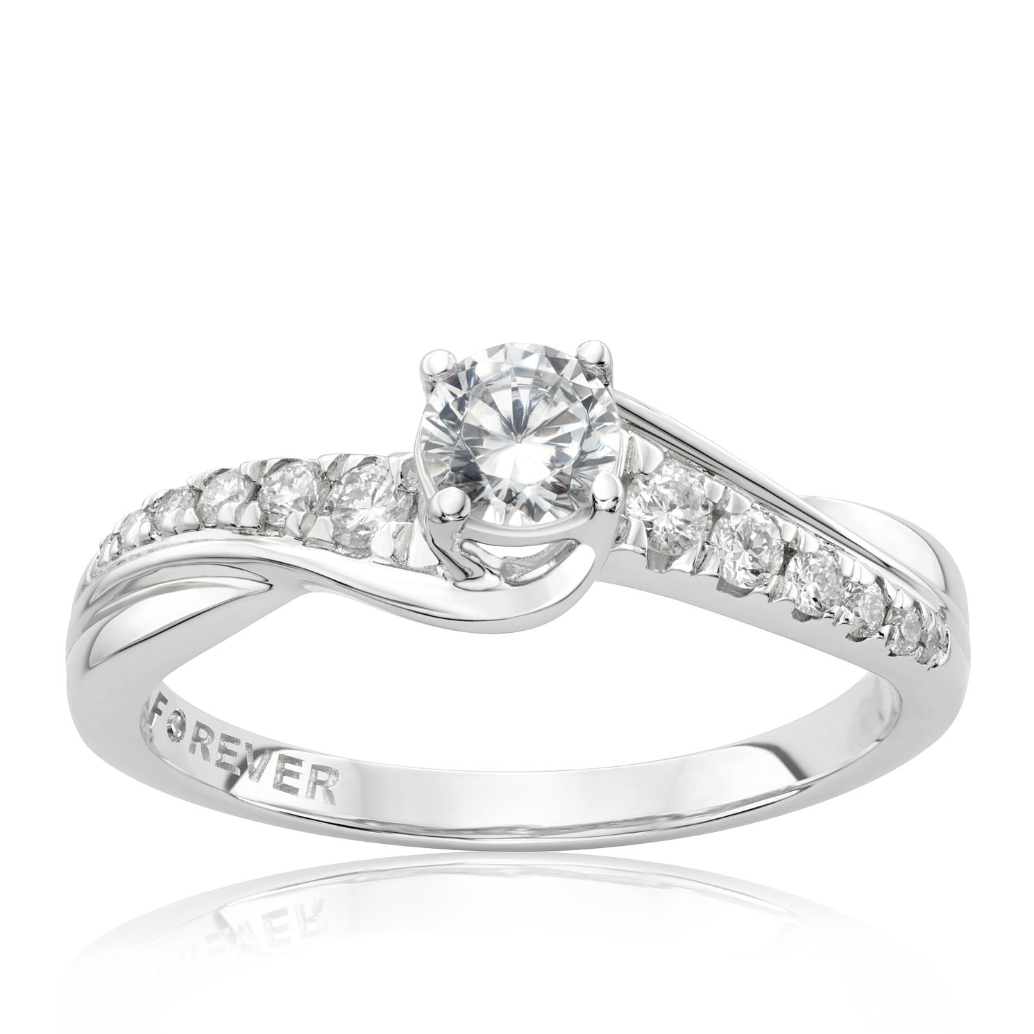 Platinum 1/2 Carat Forever Diamond Ring 