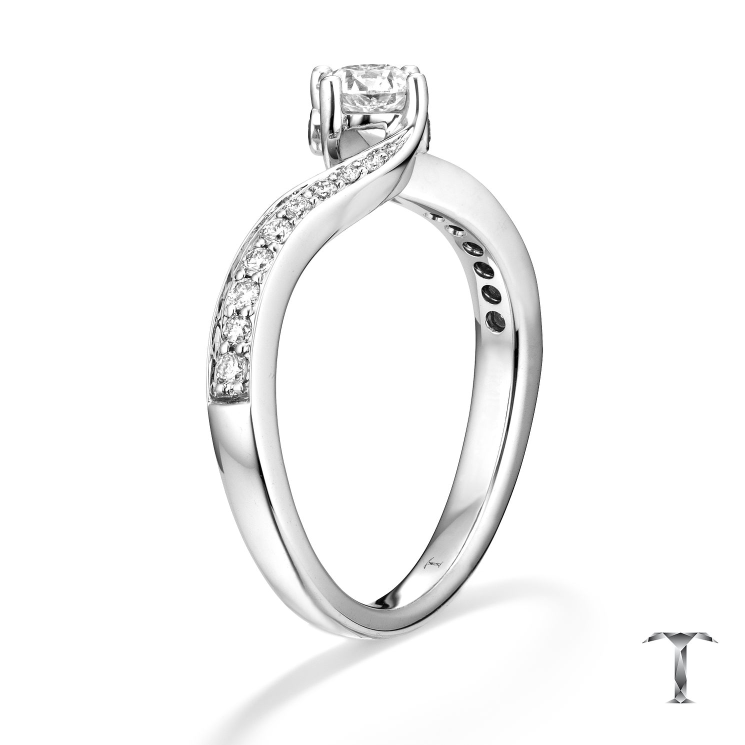 Tolkowsky 18ct White Gold 1/3ct Diamond Ring Ernest Jones