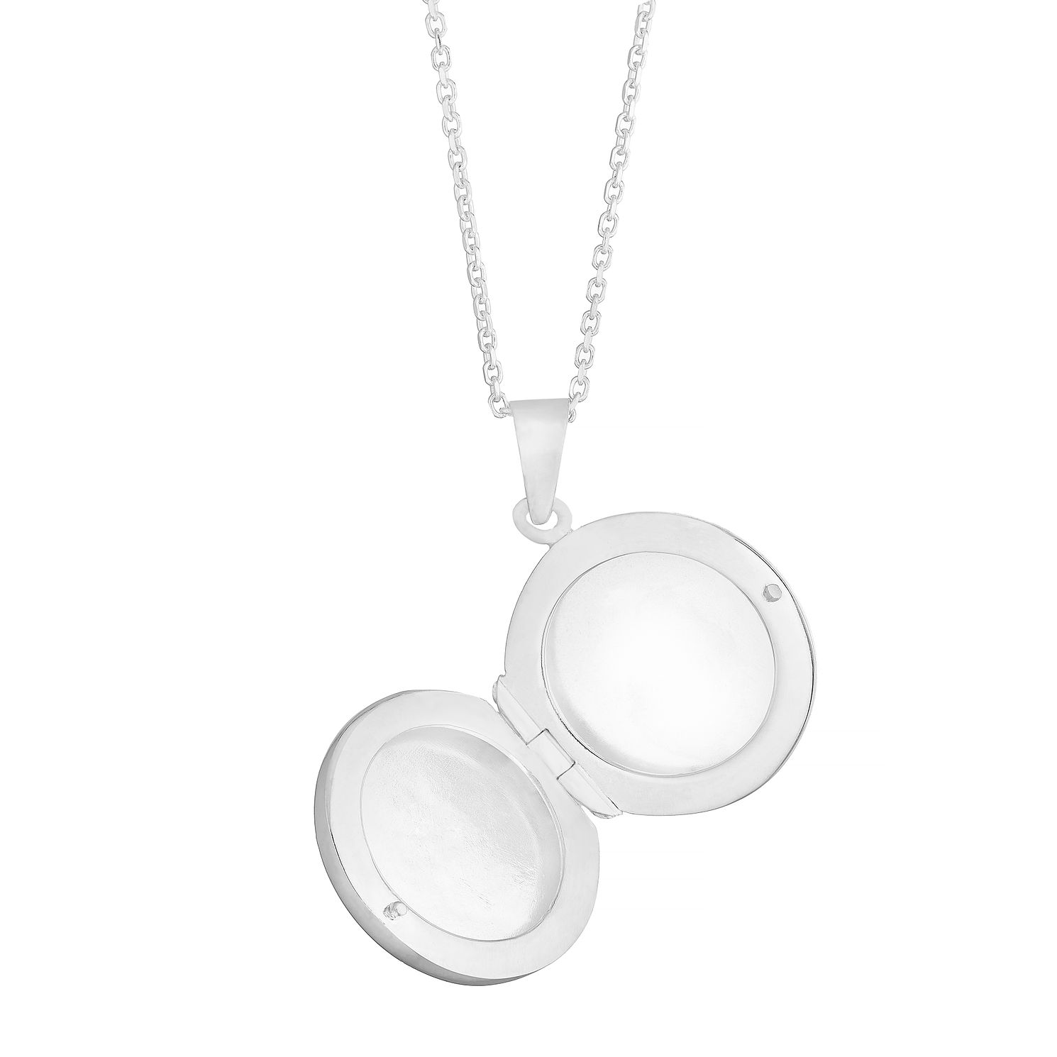 Silver Floral Round Locket H.Samuel