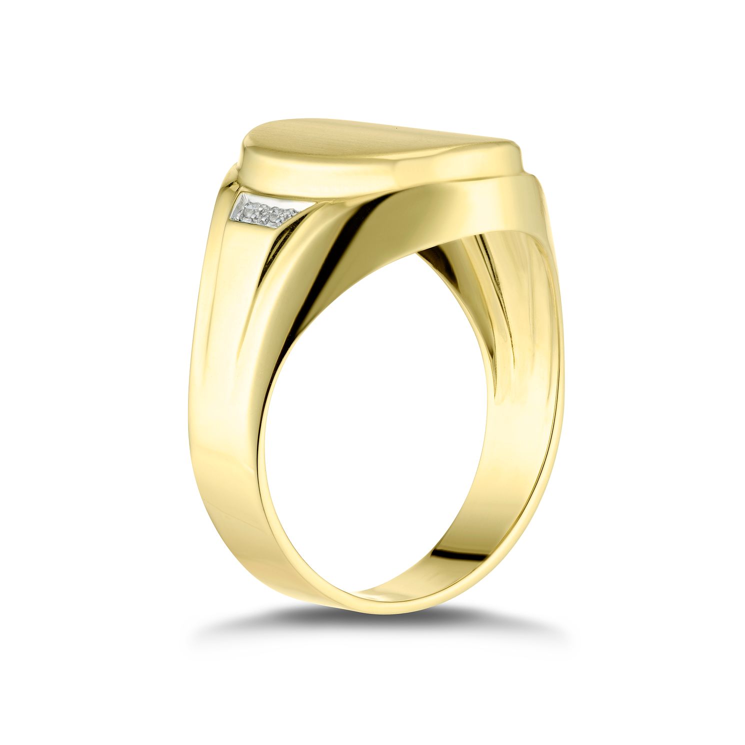 9ct Yellow Gold Diamond Set Oval Ring H.Samuel