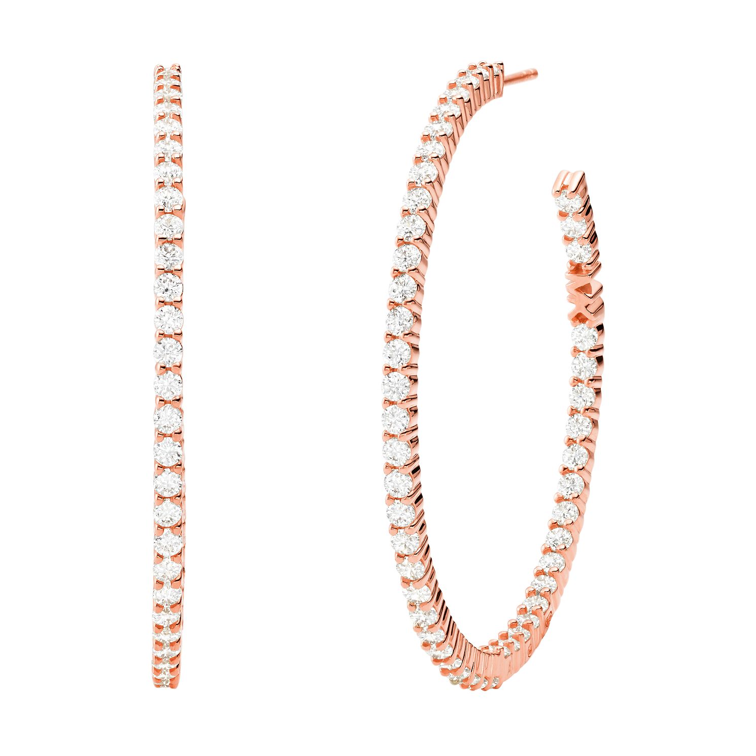 Michael Kors Rose Gold Tone Large Hoop Earrings Ernest Jones