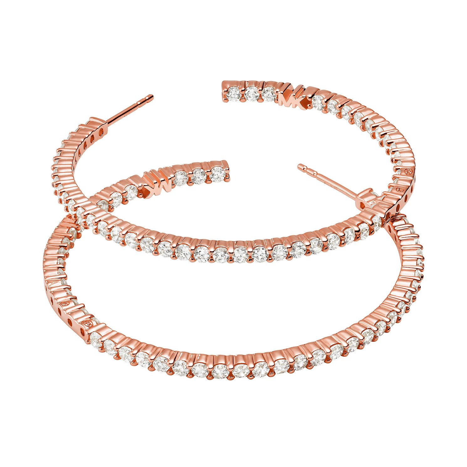 Michael Kors Rose Gold Tone Large Hoop Earrings Ernest Jones