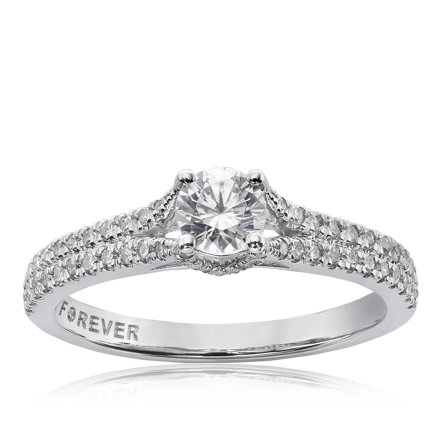 The Forever Diamond Platinum 2/3ct Diamond Solitaire Ring H.Samuel