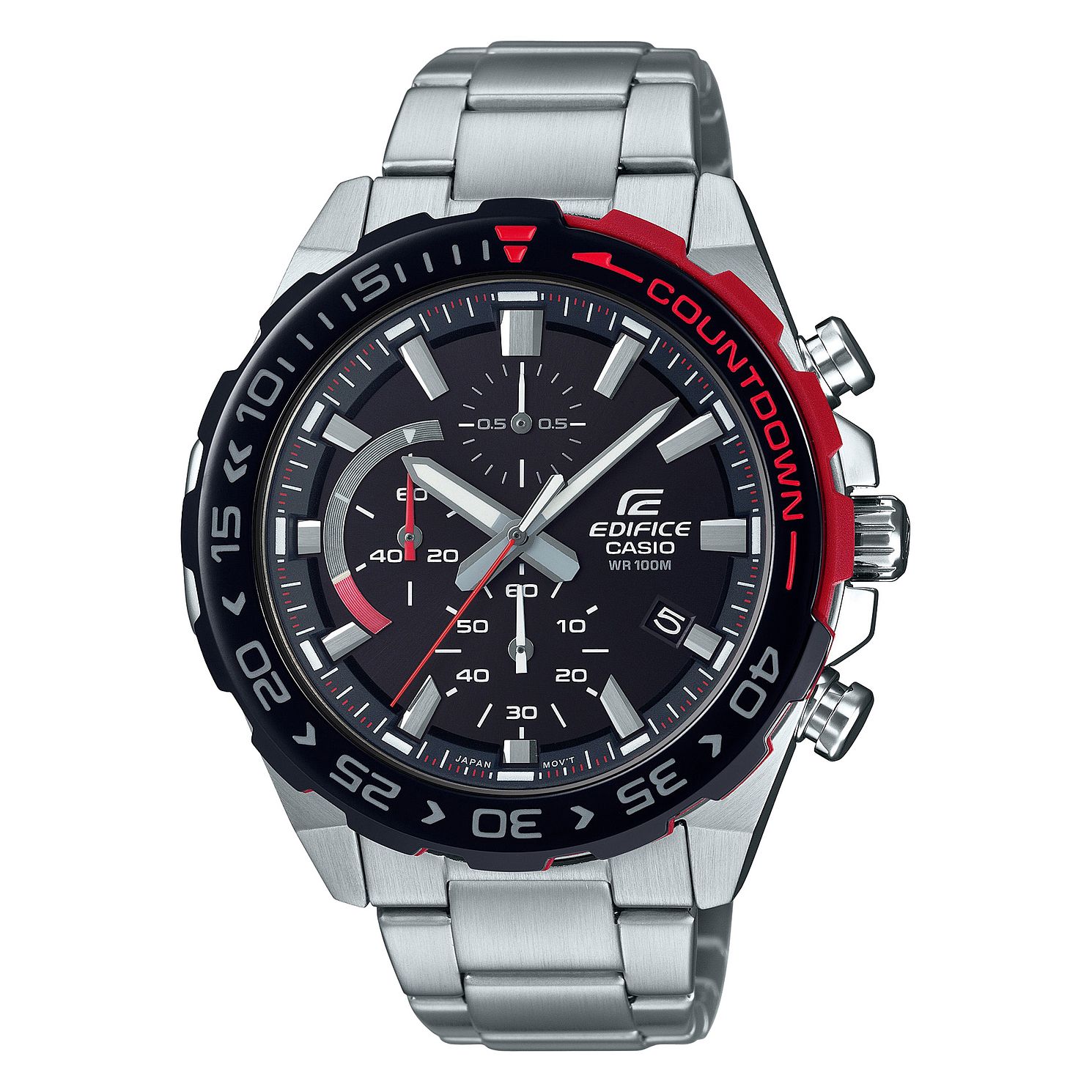 casio edifice men's stainless steel bracelet watch