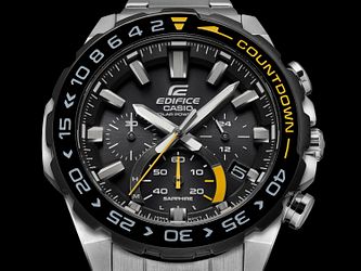 Casio Edifice Countdown Men's Stainless Steel Bracelet Watch- H.Samuel