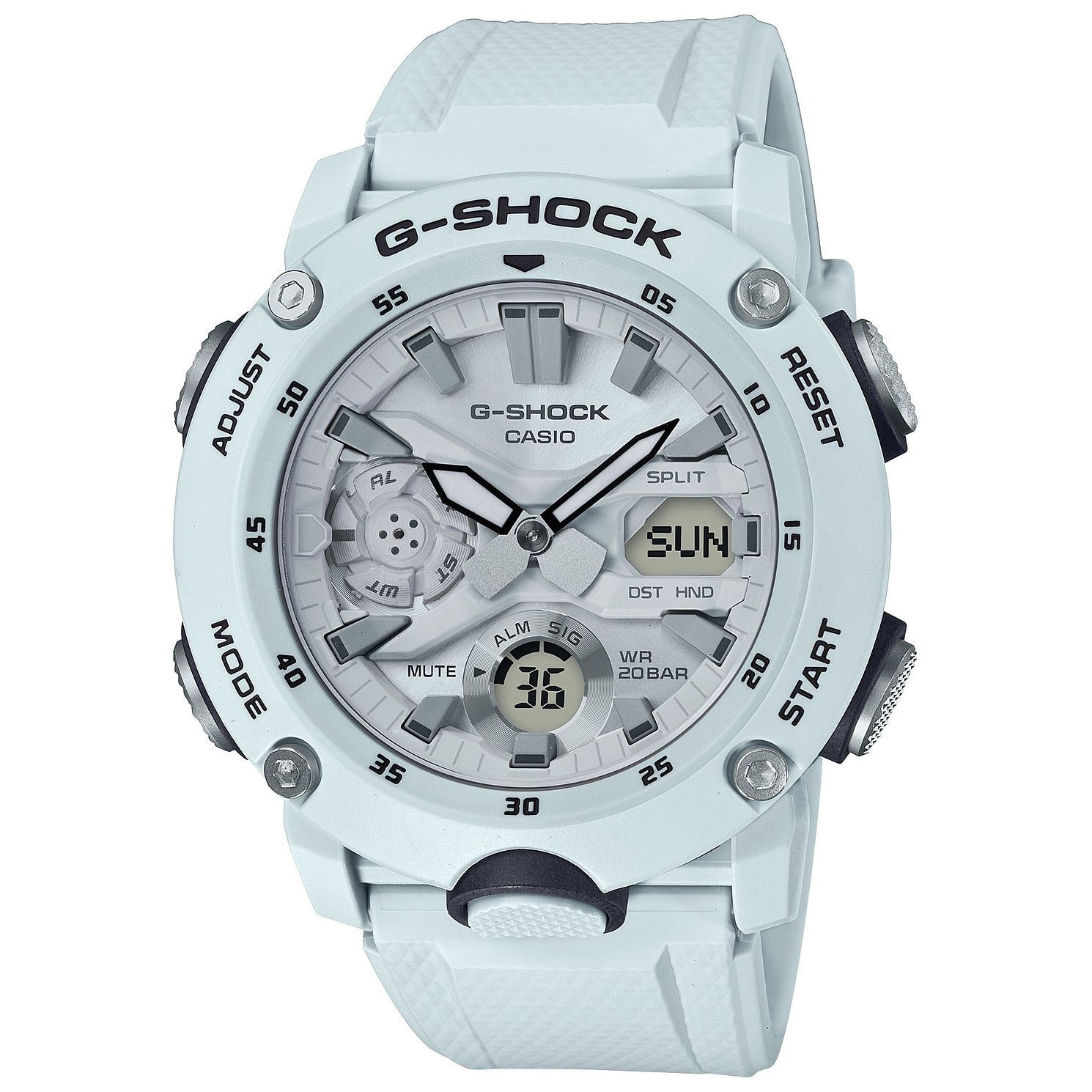 g shock watches in white