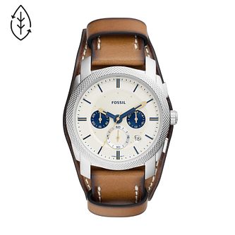 Brown Eco Leather Stap Watch 