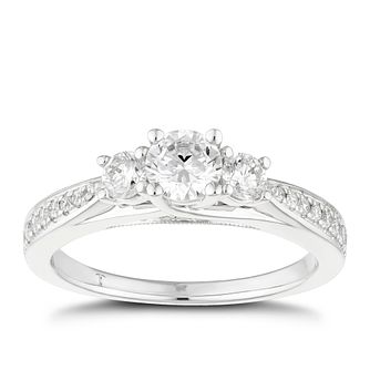 Three Stone Diamond Engagement Rings - Ernest Jones