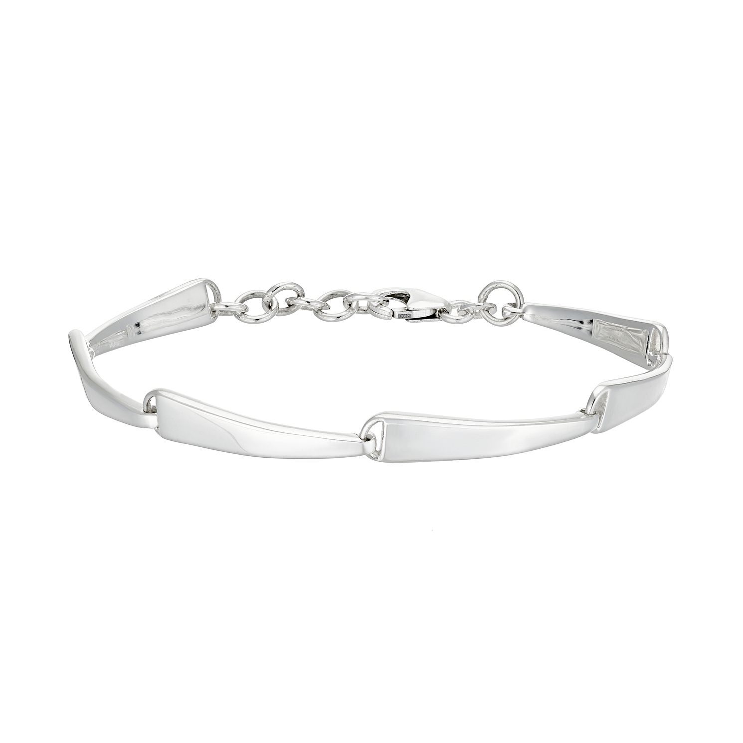 Silver Wave Link Bracelet Ernest Jones