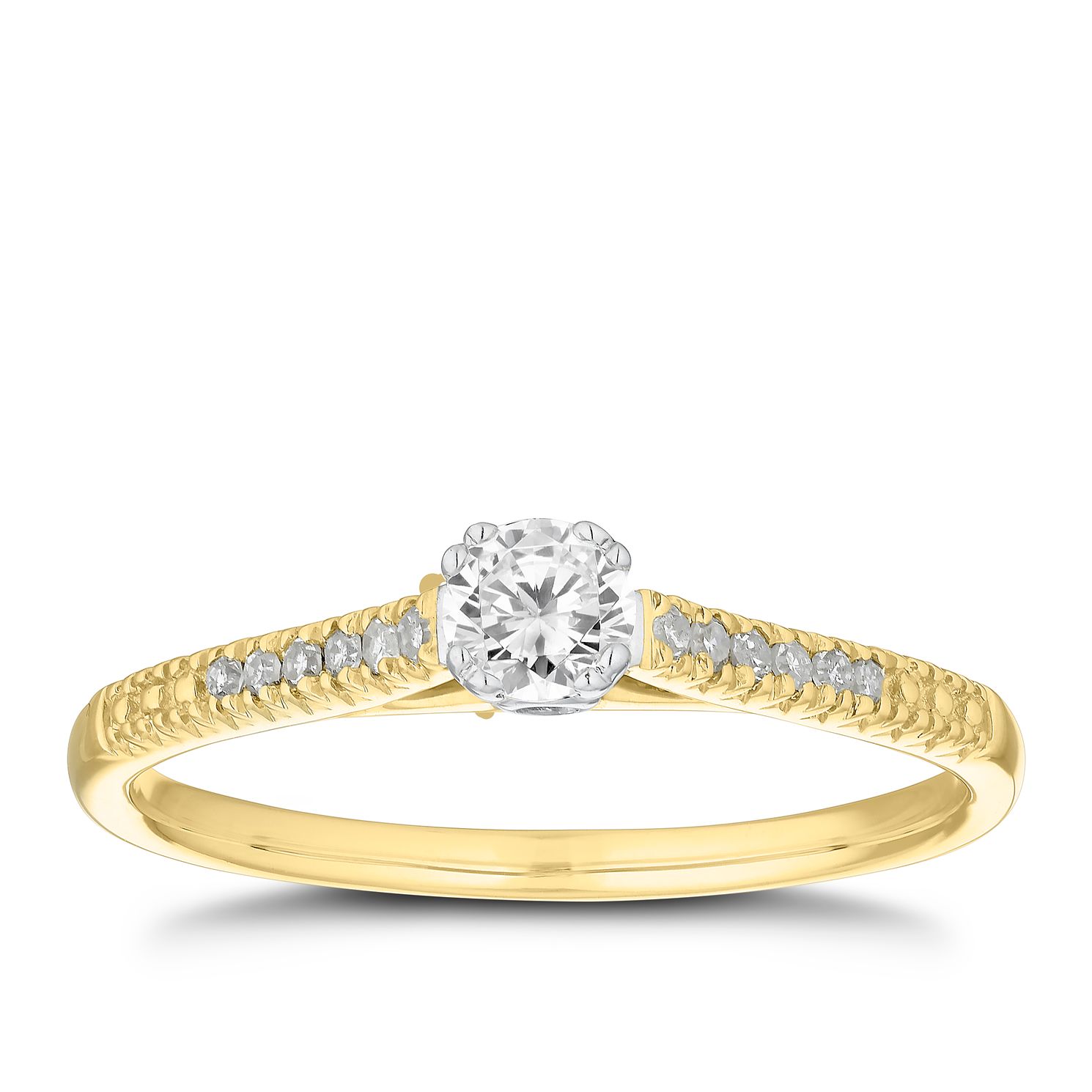 9ct yellow gold diamond rings